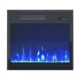 Black 5100BTU 20-inch Wall Mounted/Recessed Electric Fireplace- Retail:$249.99 (INSERT ONLY)