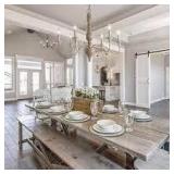 The Gray Barn large French Country 6 light chandelier