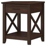 Key West Nightstand with Drawer by Bush Furniture- Retail:$115.49