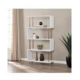 Carson Carrington Brinton White/ Copper Finish Metal Bookcase Etagere - Retail:$138.49