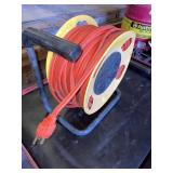 Outdoor extension cord on reel
