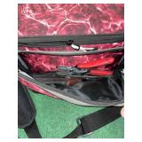 Fishing tackle carry bag with tackle