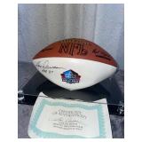 Len Dawson Autographed football in case