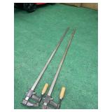 Two 36 inch clamps