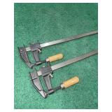 Two 36 inch clamps