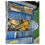 Tool box with auger bits