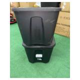 2 18 gallon totes