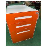 3 drawer locking metal cabinet with wheels