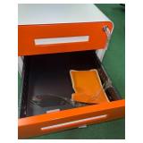 3 drawer locking metal cabinet with wheels