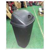 Black trash can
