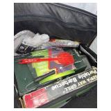 Coleman camping gear bag with contents