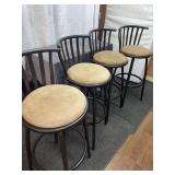 4 bar stools at