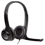 Logitech - H390 Wired USB Noise-Cancelling Over-the-Ear Headset - Black