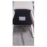 tan tuffed fabric seating chair