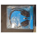 Logitech - H390 Wired USB Noise-Cancelling Over-the-Ear Headset - Black