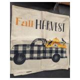 Fall Decor Pumpkin Maple Leaf Pillow Covers Set of 4 Autumn Theme Fall Harvest Pumpkins Truck Farmhouse Decorative Throw Pillow Covers 18 x 18 for Fall Decorations