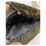 rubber toe winter snow boots, Green, Size 33EUR