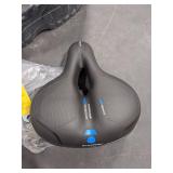 Gincleey Comfort Bike Seat for Women Men,Wide Bicycle Saddle Replacement Memory Foam Padded Soft Bike Cushion with Dual Shock Absorbing Universal Fit for Indoor/Outdoor Bikes with Reflect