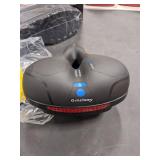 Gincleey Comfort Bike Seat for Women Men,Wide Bicycle Saddle Replacement Memory Foam Padded Soft Bike Cushion with Dual Shock Absorbing Universal Fit for Indoor/Outdoor Bikes with Reflect