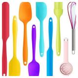 9 Piece Silicone Spatula Set - 446Â°F Heat Resistant Rubber Spatula .Kitchen Spatulas.Plastic Spatula. for Cooking, Baking, Mixing. Nonstick Cookware friendly. BPA-Free,Dishwasher Safe (Mixed Colors