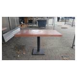 4 Top Orange Stone Table Top W/ Metal Base