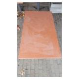 4 Top Orange Stone Table Top W/ Metal Base