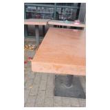 4 Top Orange Stone Table Top W/ Metal Base