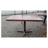 4 Top Orange Stone Top Table W/ Metal Base