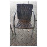 (2) Dark Brown Wicker Chairs