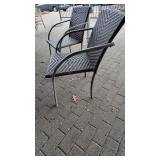 (2) Dark Brown Wicker Chairs