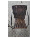 (2) Dark Brown Wicker Chairs