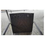 (2) Dark Brown Wicker Chairs