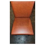 Orange Vinyl Dining Chair