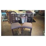 (2) Heavy Duty Maroon Toned Metal Chairs W/ Soft Seats