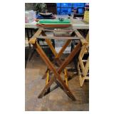 Wooden Folding Tray Stand W/ 5 Serving Trays