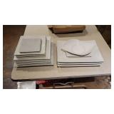 Assorted White Square Dishes