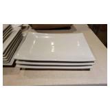 Assorted White Square Dishes