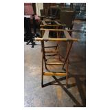 (2) Wooden Folding Tray Stands