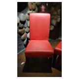 (4) Bright Red Dining Room Chairs