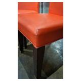 (4) Bright Red Dining Room Chairs