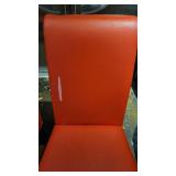 (4) Bright Red Dining Room Chairs