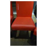 (4) Bright Red Dining Room Chairs