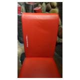 (4) Bright Red Dining Room Chairs