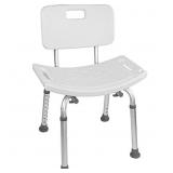 Vaunn Medical Spa Bathtub Adjustable Shower Chair Seat Bench with Removable Back -Retail $103.69