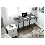 Cubiker 40in. Folding Computer Desk,Small Home Office Laptop Table - Black -Retail $63.99