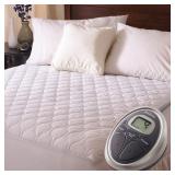 Sunbeam - Water Resistant Heated Mattress Pad - Twin / White - Retail: $119.99