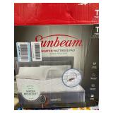 Sunbeam - Water Resistant Heated Mattress Pad - Twin / White - Retail: $119.99