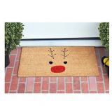 Rudolph  Coir/Vinyl Doormat - Retail: $23.46