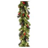National Tree Company 9ft. Crestwood Spruce Silver Bristle Garland - Retail: $40.51