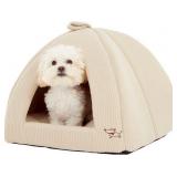 Best Pet Supplies - Tent Covered Cat & Dog Bed - Tan / Medium - Retail $27.25